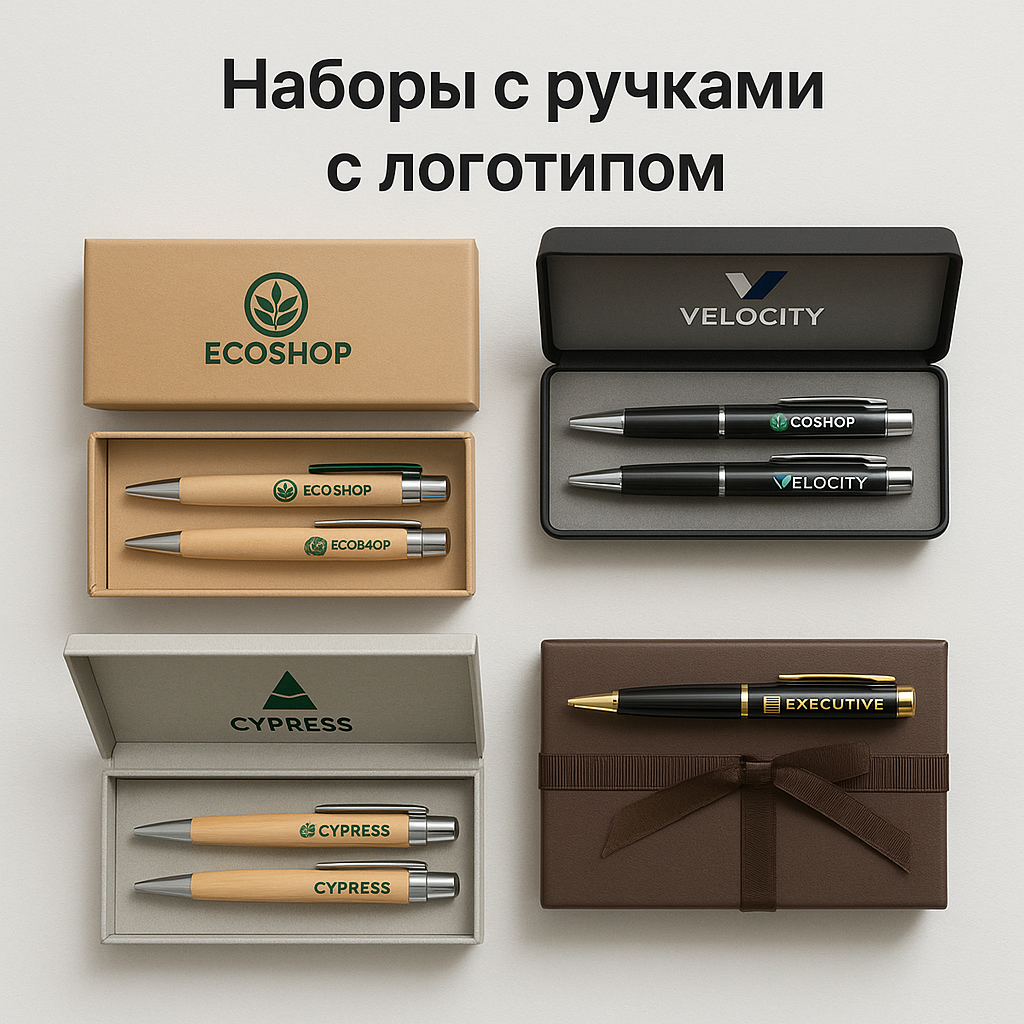 Наборы с ручками с логотипом
